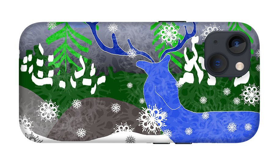 Deer In The Snow - Phone Case