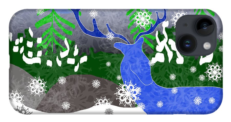 Deer In The Snow - Phone Case