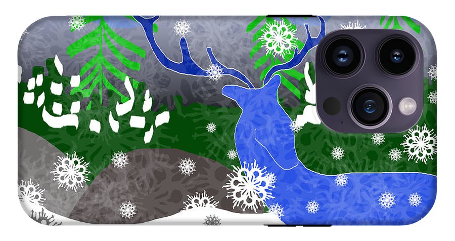 Deer In The Snow - Phone Case