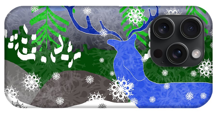Deer In The Snow - Phone Case