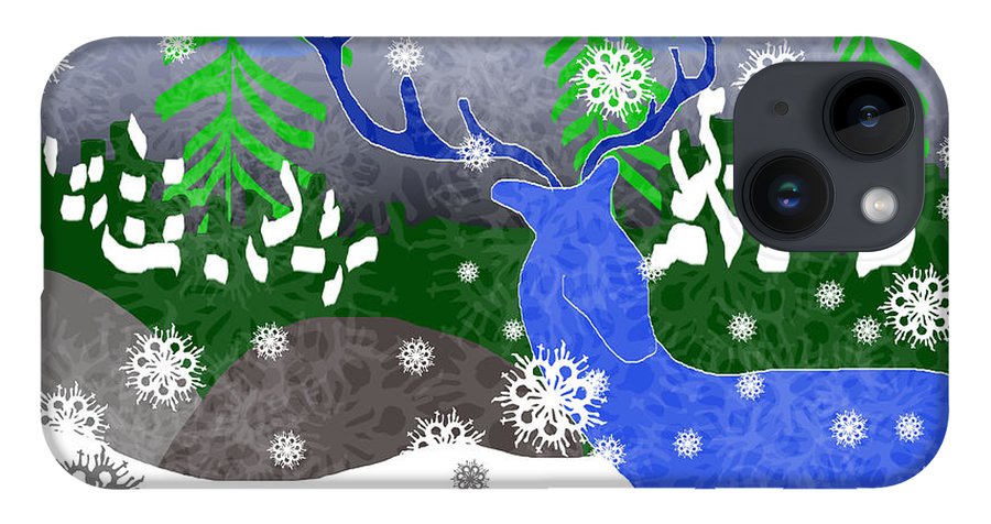 Deer In The Snow - Phone Case
