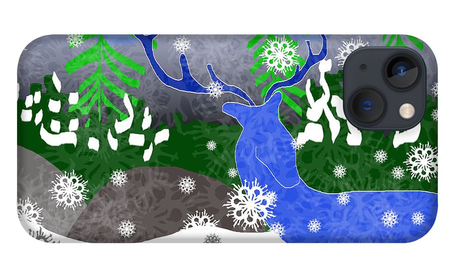 Deer In The Snow - Phone Case