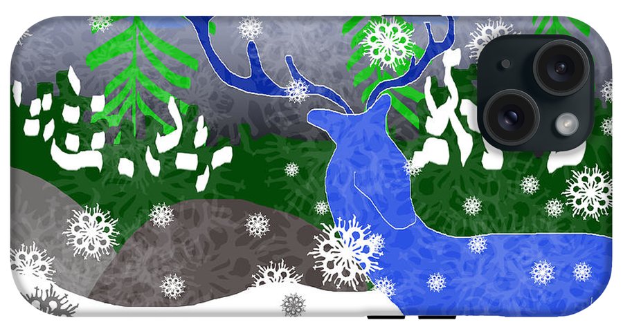 Deer In The Snow - Phone Case