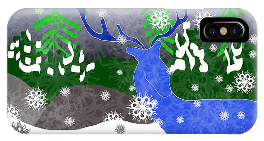Deer In The Snow - Phone Case