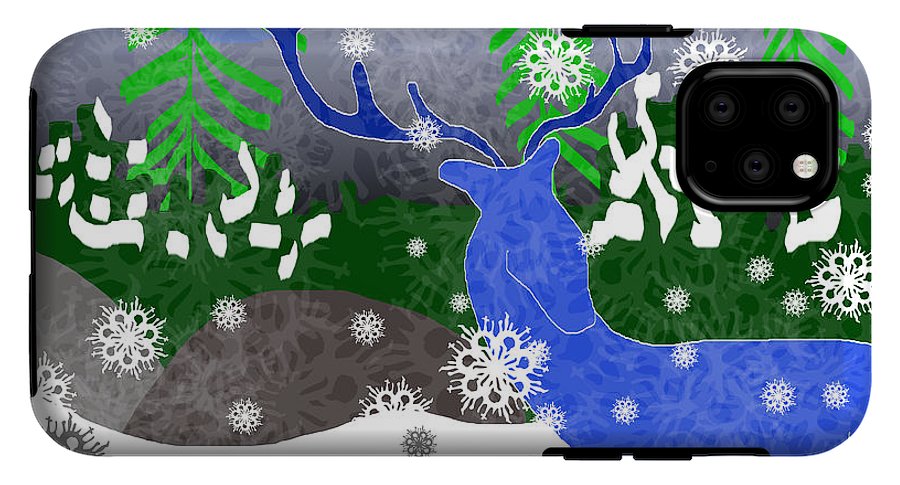 Deer In The Snow - Phone Case