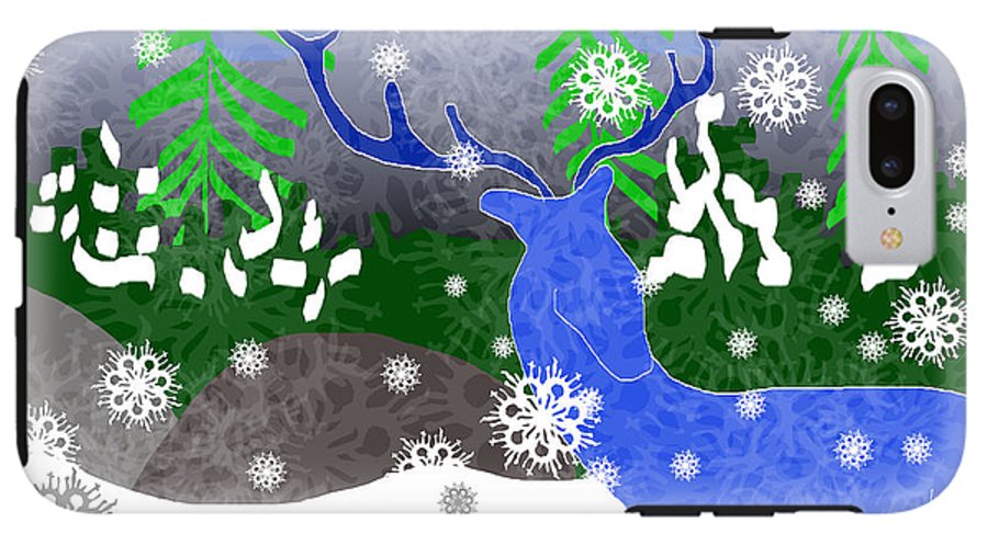 Deer In The Snow - Phone Case