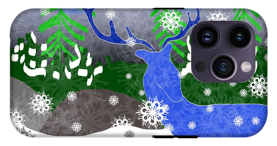 Deer In The Snow - Phone Case