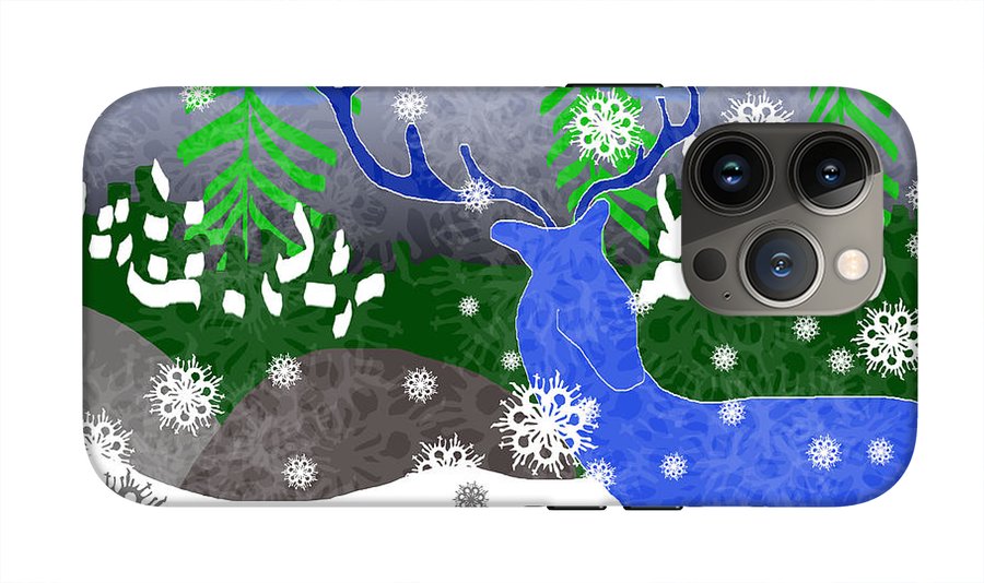 Deer In The Snow - Phone Case