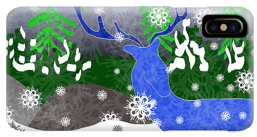 Deer In The Snow - Phone Case