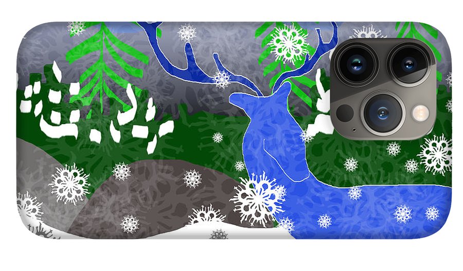 Deer In The Snow - Phone Case