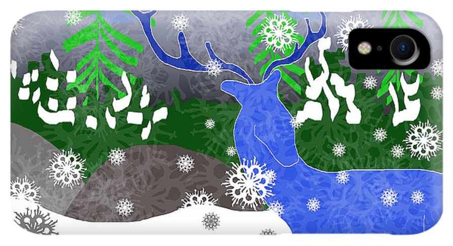 Deer In The Snow - Phone Case