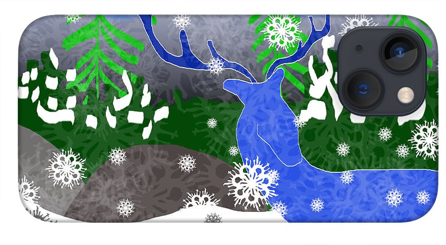 Deer In The Snow - Phone Case