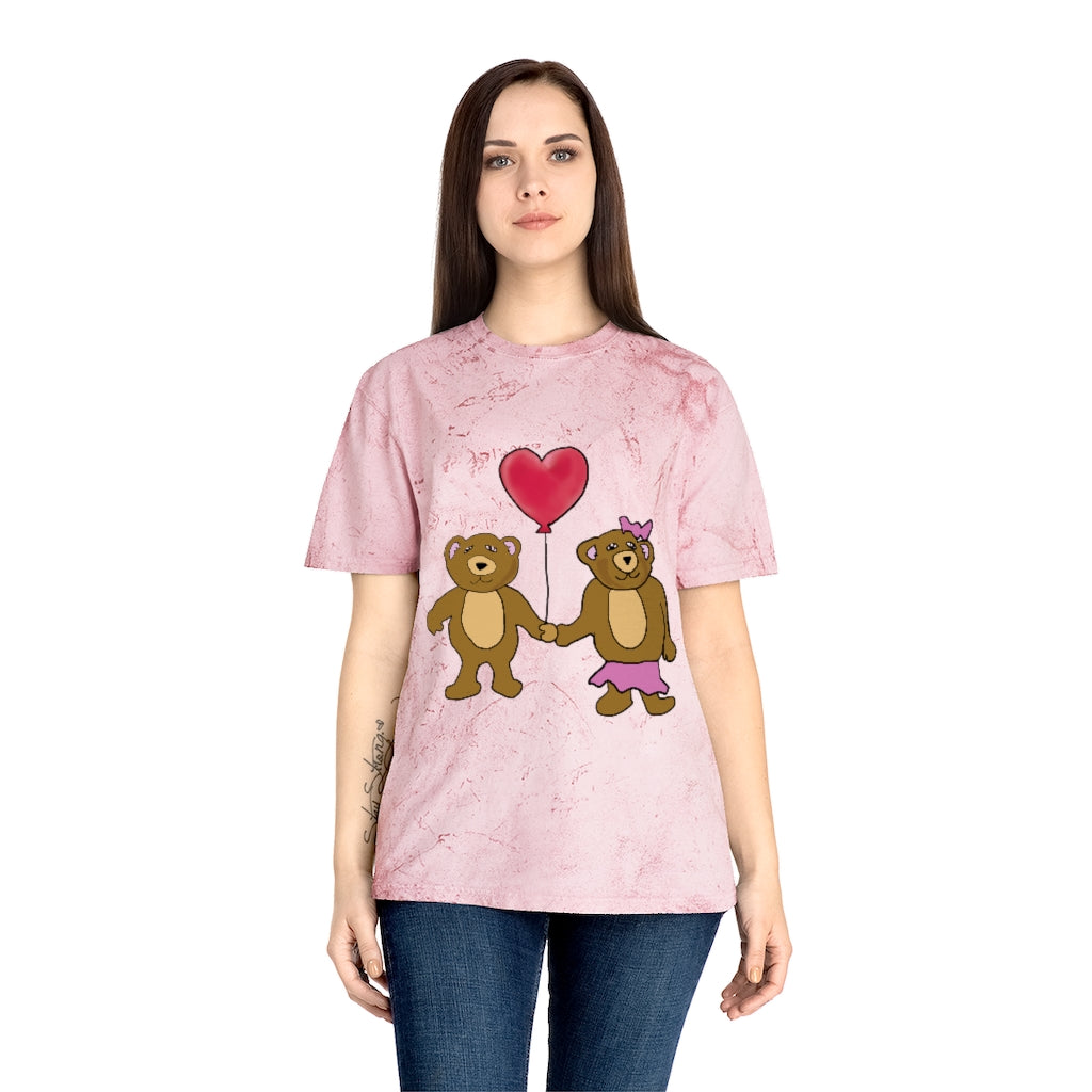 Teddy Bear Valentine Unisex Color Blast T-Shirt