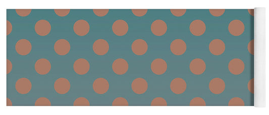 Denim and Brown Polkadots - Yoga Mat