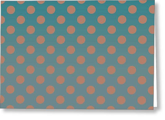 Denim and Brown Polkadots - Greeting Card