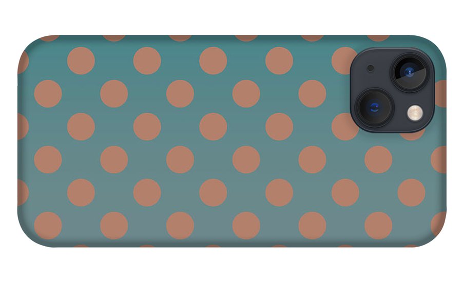 Denim and Brown Polkadots - Phone Case