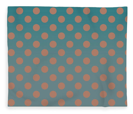 Denim and Brown Polkadots - Blanket