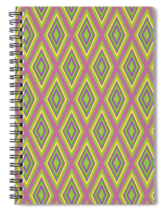 Diamonds Pattern Variation 6 - Spiral Notebook