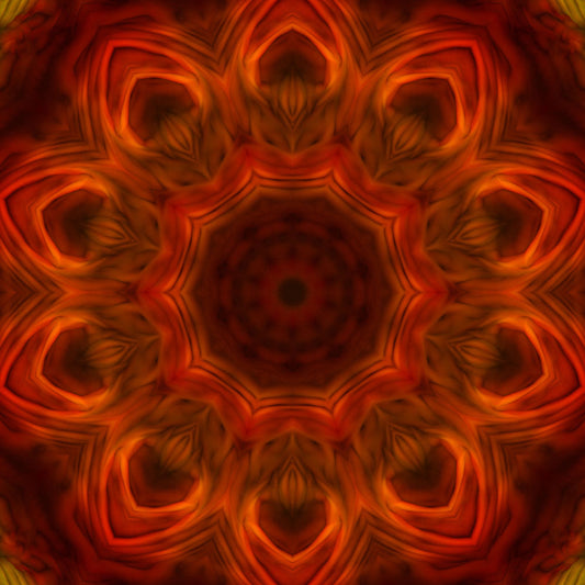 Dark Orange Kaleidoscope Digital Image Download
