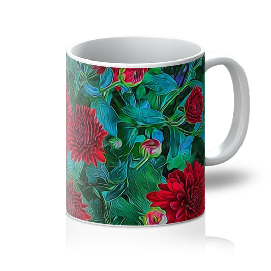 Red Mums Mug