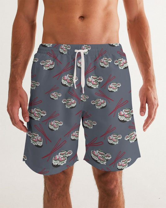 Sushi Pattern Men's Swim Trunk