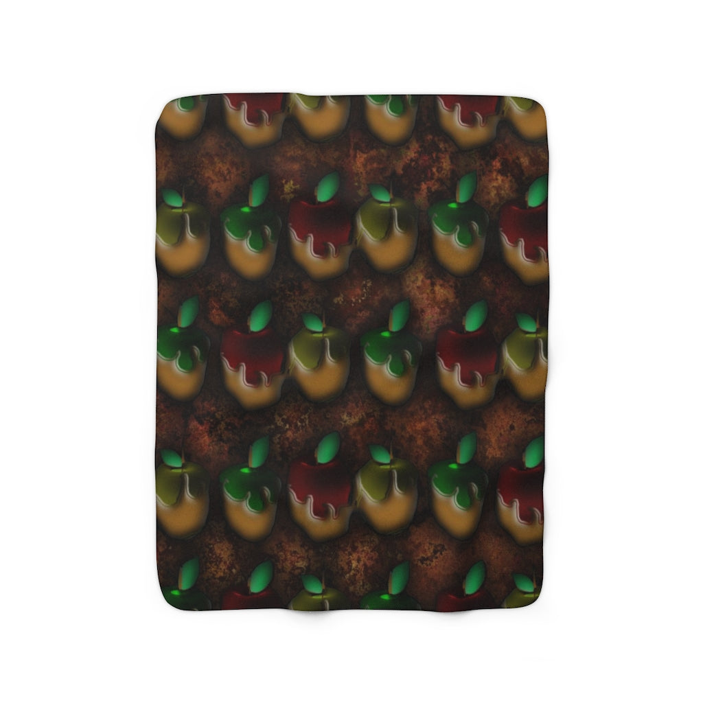 Caramel Apples Sherpa Fleece Blanket