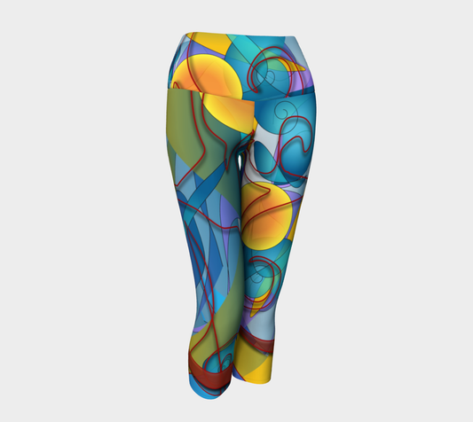 Geometry Collage Yoga Capris
