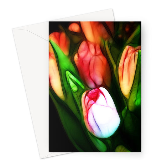 Pink Tulips Greeting Card