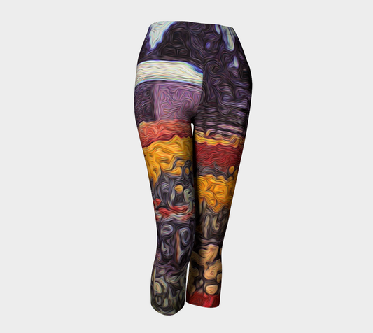 Vintage Field of Tulips Capris