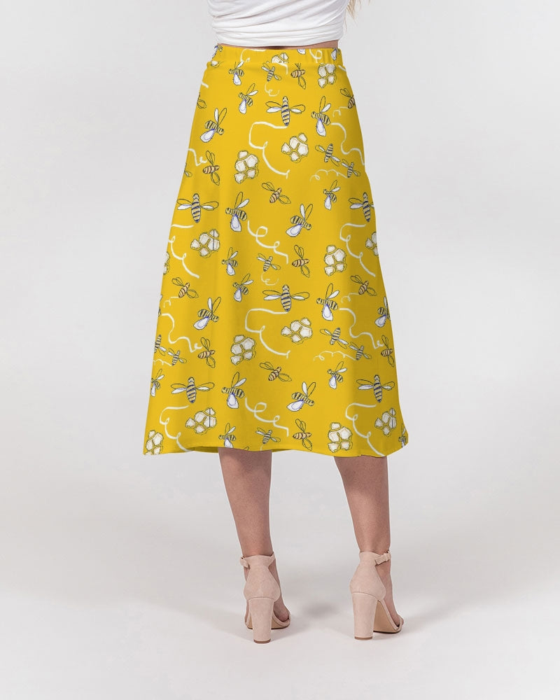 Honey B ees Women's A-Line Midi Skirt