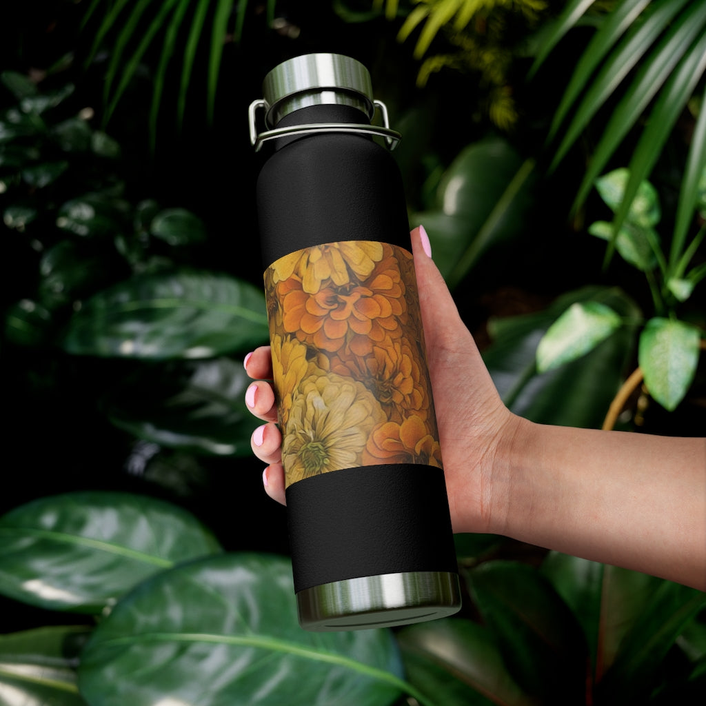 Yellow Zinnias 22oz Vacuum Insulated Bottle