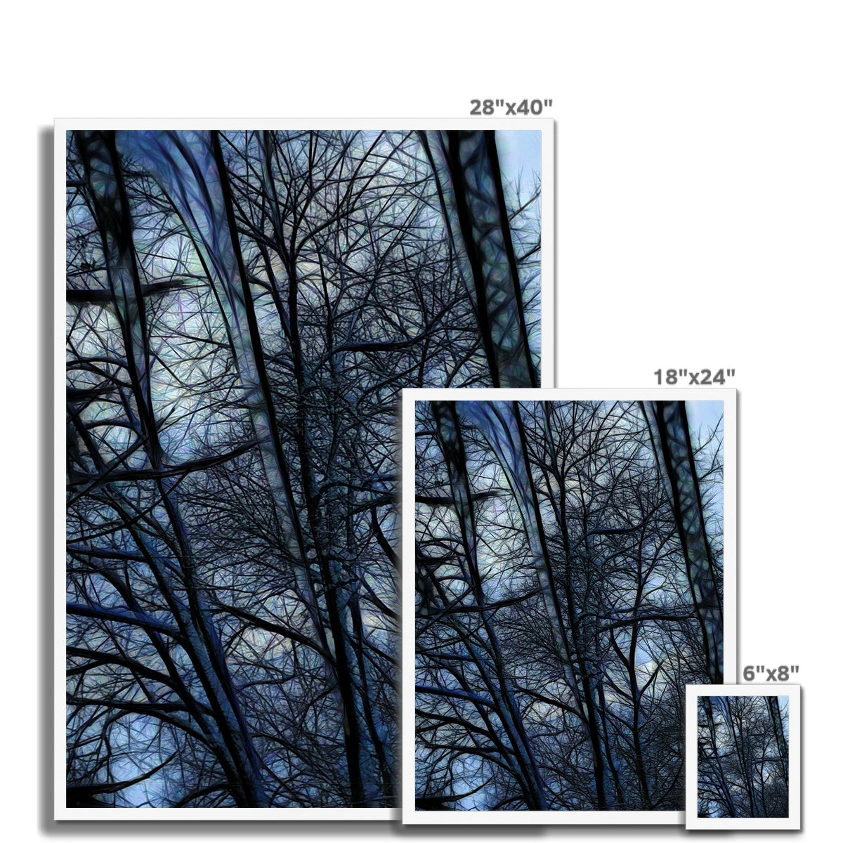 Twilight Icicles Framed Print