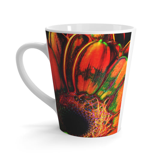 Orange Daisy Latte mug