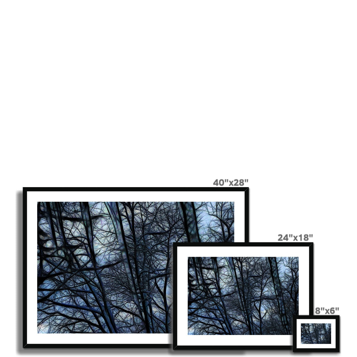 Twilight Icicles Framed & Mounted Print