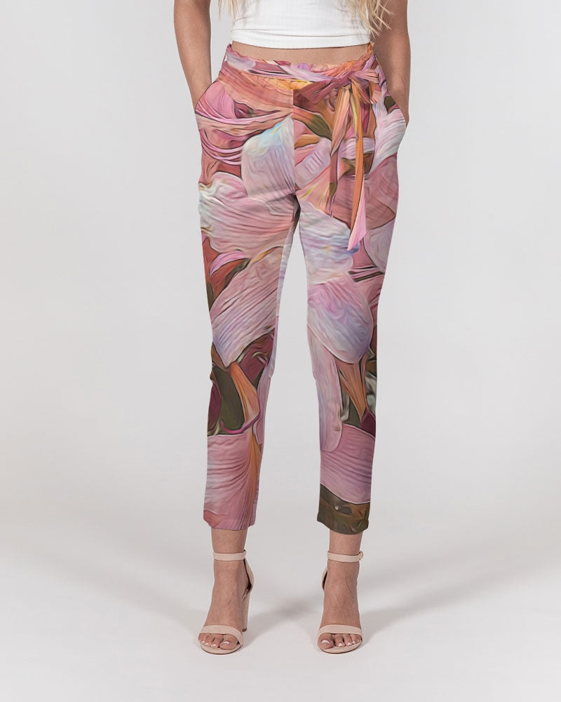 Pink Amaryllis Women's Belted Tapered Pants