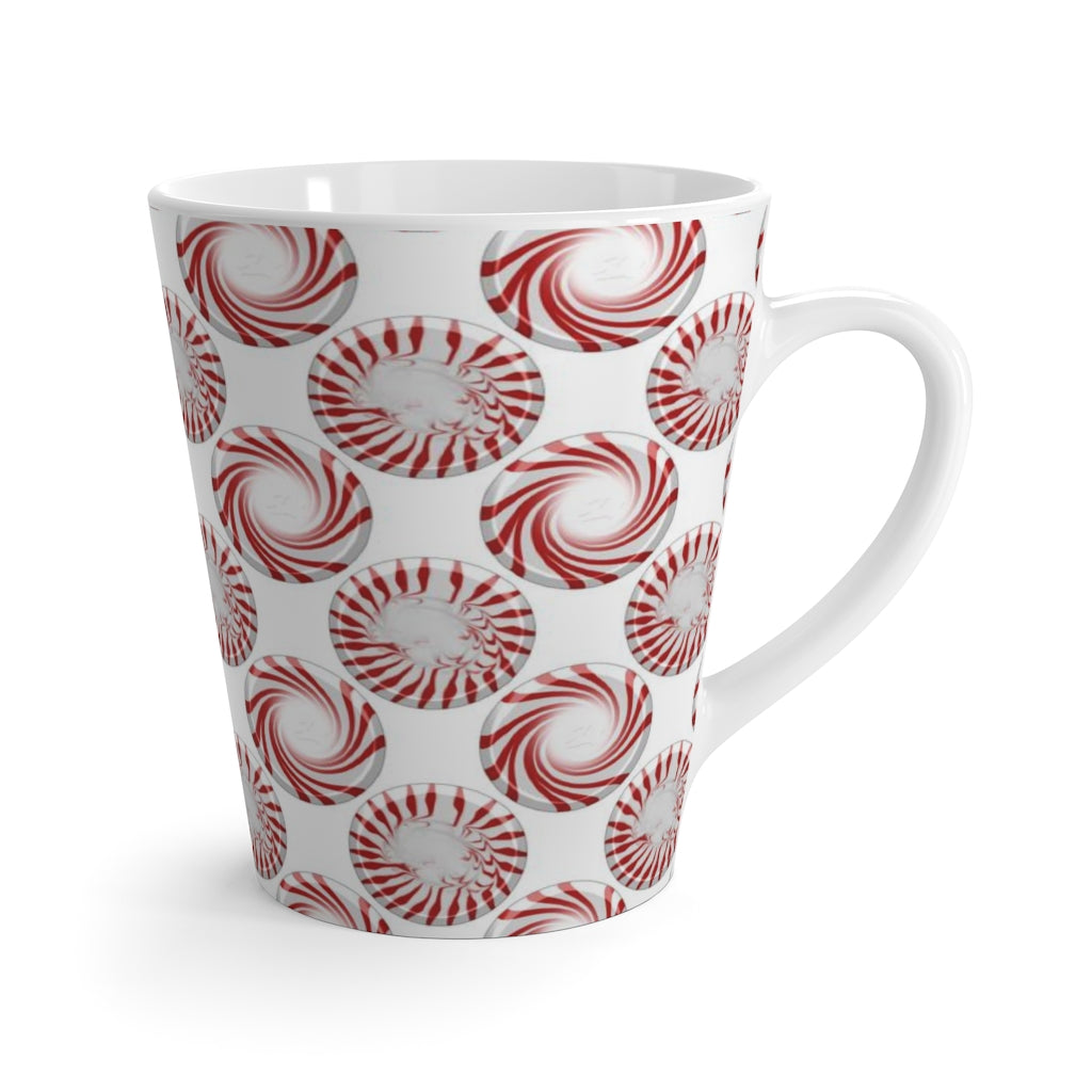 Peppermint Candy Dots Latte mug