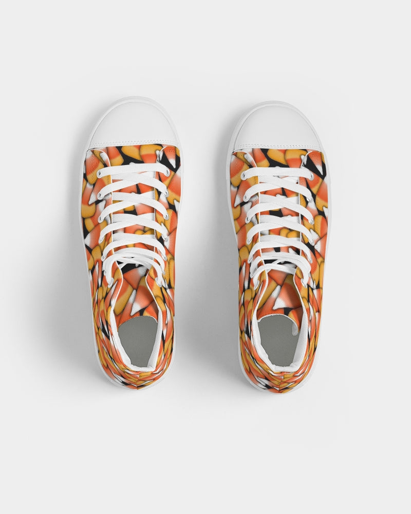 Candy Corn Pattern Women's Hightop Canvas Shoe