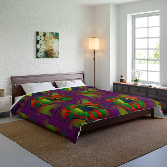 Rainbow Cats Pattern Comforter