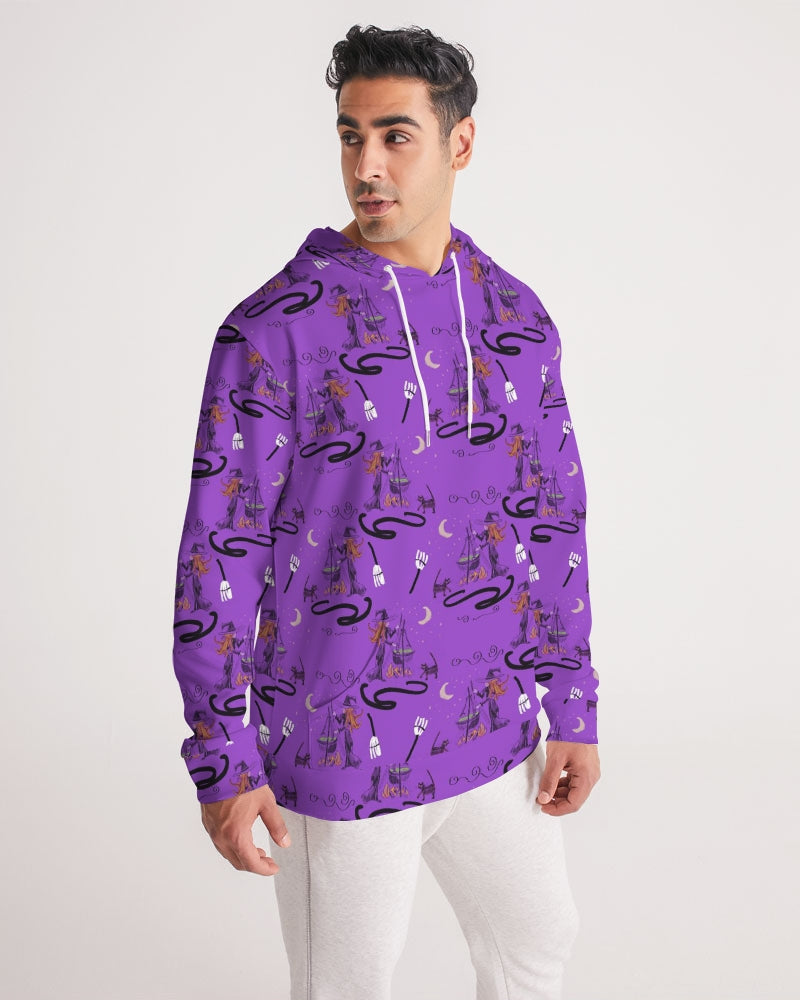 Witch Cat Cauldron Pattern Men's Hoodie