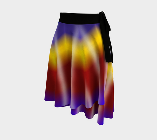 Rainbow Tie Dye Wrap Skirt
