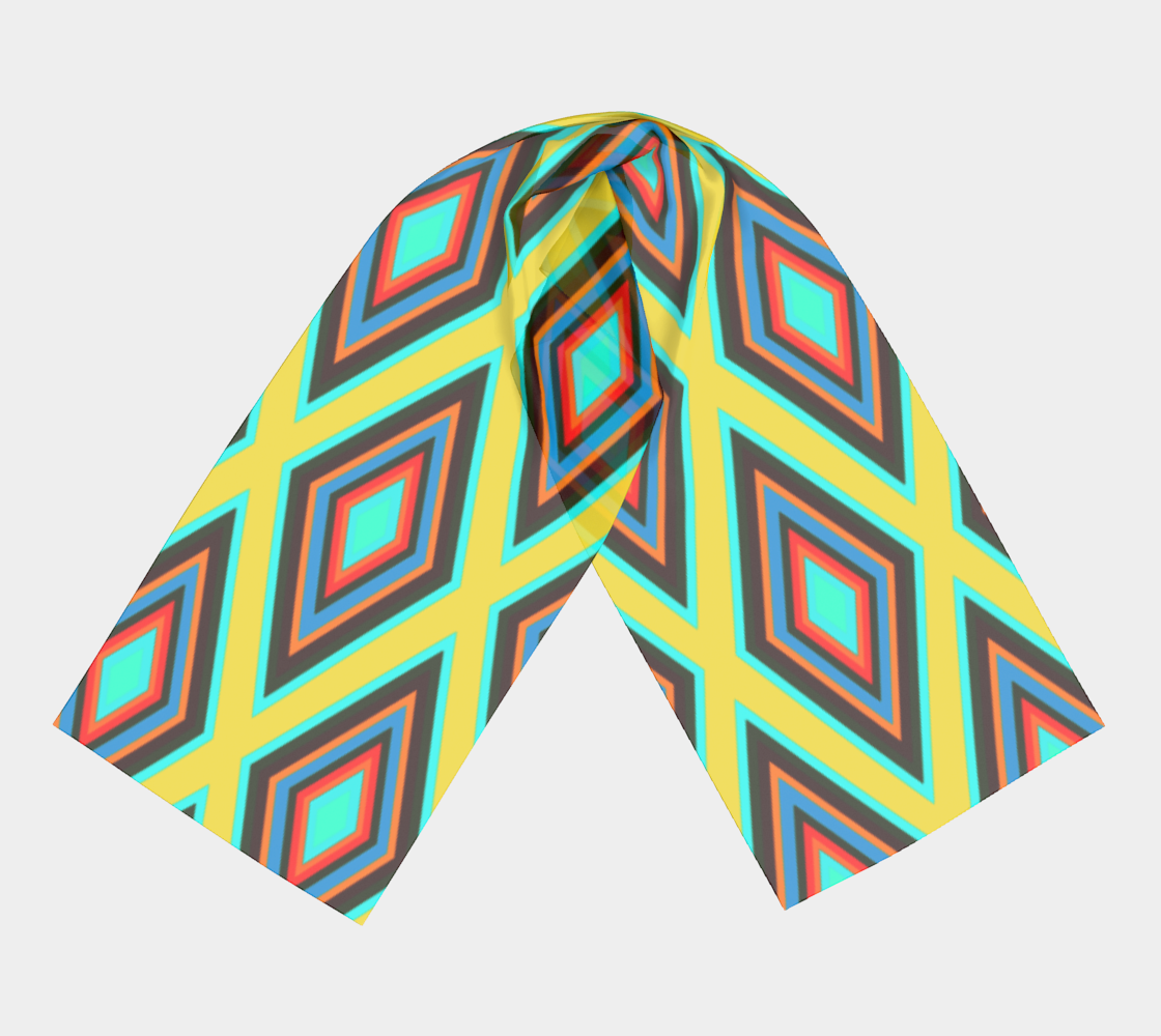 Colorful Diamonds Variation 5 Long Scarf