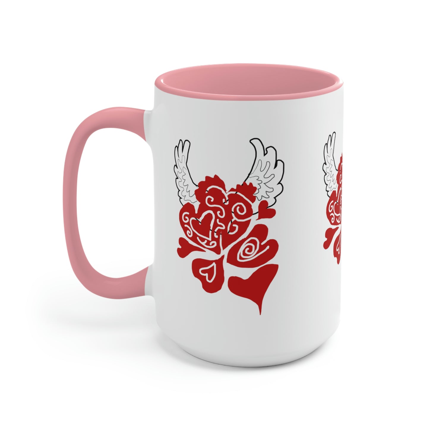 Hearts and Wings Accent Mug