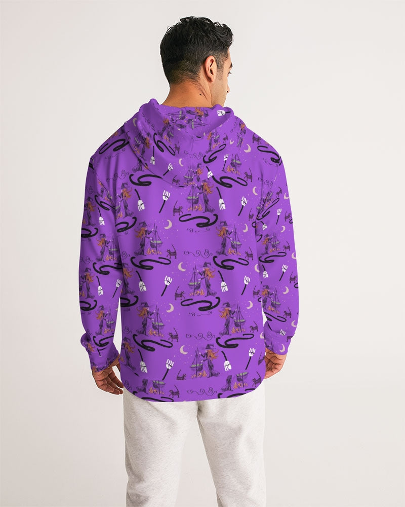Witch Cat Cauldron Pattern Men's Hoodie
