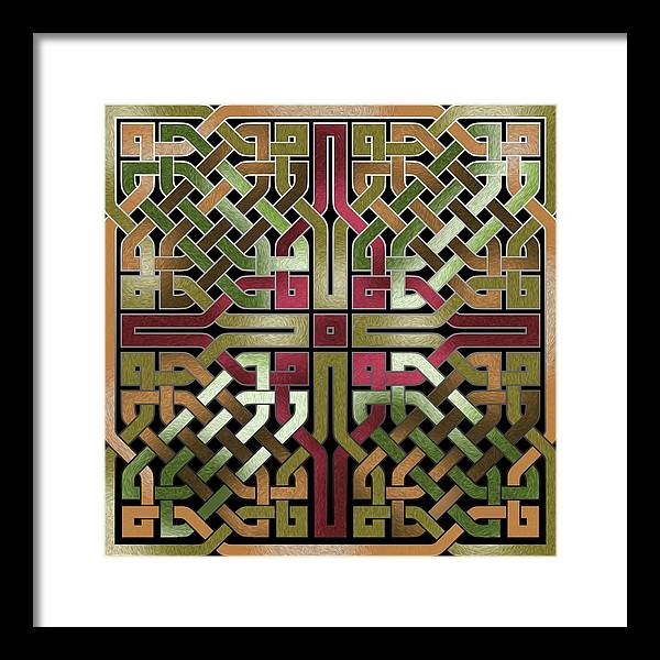 Earthtone Celtic Knot Square - Framed Print