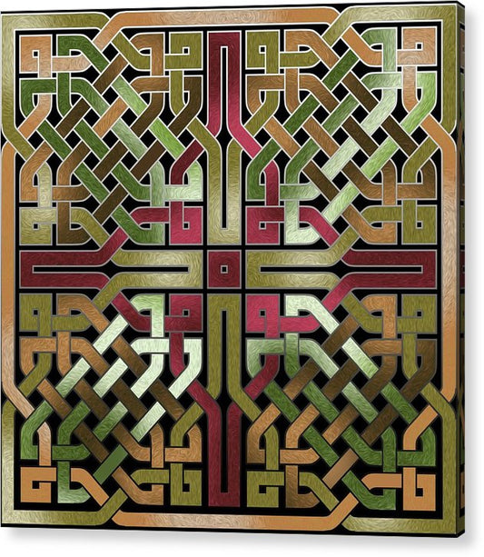 Earthtone Celtic Knot Square - Acrylic Print