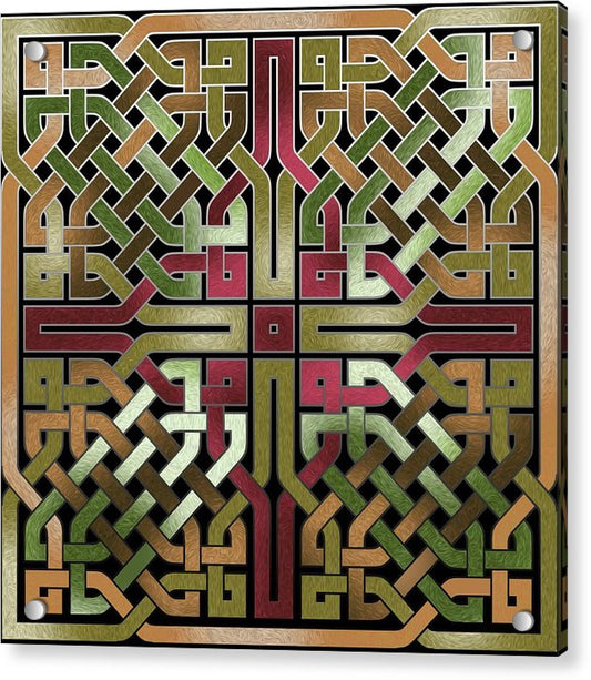 Earthtone Celtic Knot Square - Acrylic Print