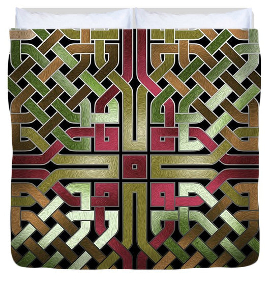 Earthtone Celtic Knot Square - Duvet Cover