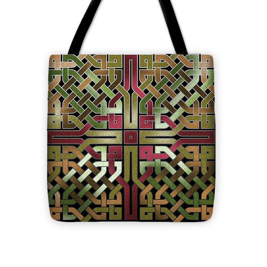 Earthtone Celtic Knot Square - Tote Bag