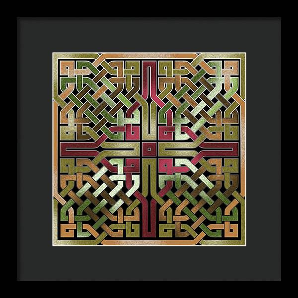 Earthtone Celtic Knot Square - Framed Print