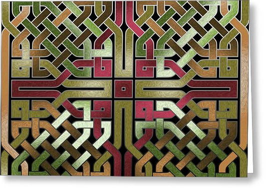 Earthtone Celtic Knot Square - Greeting Card